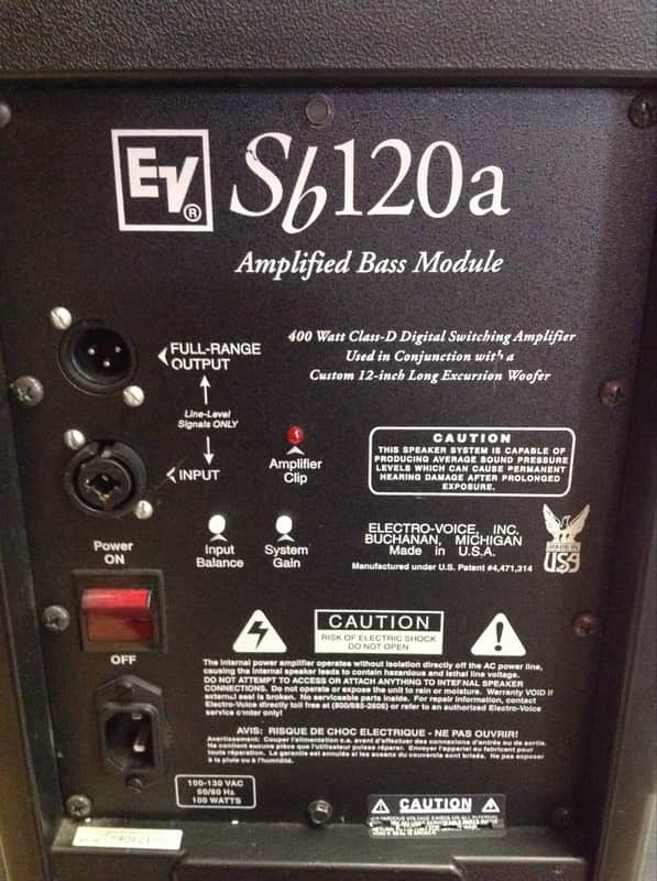Electro Voice SB 120 A 400W Powered Subwoofer | Reverb