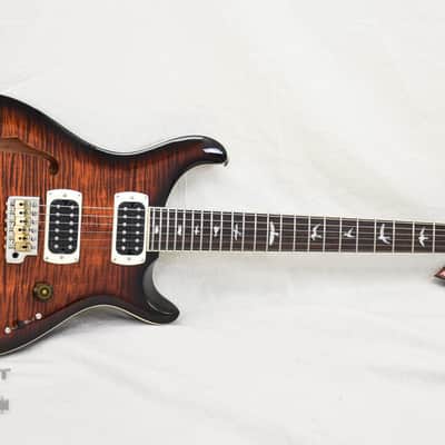 PRS SE Custom 24 Semi Hollow Piezo Orange Tiger Smokeburst (s/n: 0935) image 4