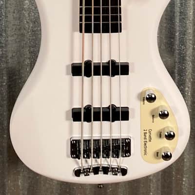 Warwick RockBass Corvette Basic Active 5 String Bass Solid White Gloss & Bag #2621 image 2