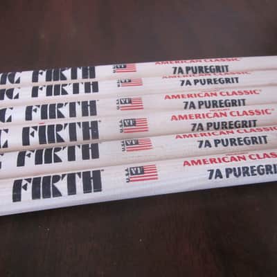 Vic Firth American Classic 7A Puregrit Drumsticks Buy 2, Get 1 Free! 7APG - Hickory image 1