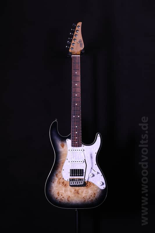 Jet Guitars JS-450 Q TB R - Transparent Black image 1