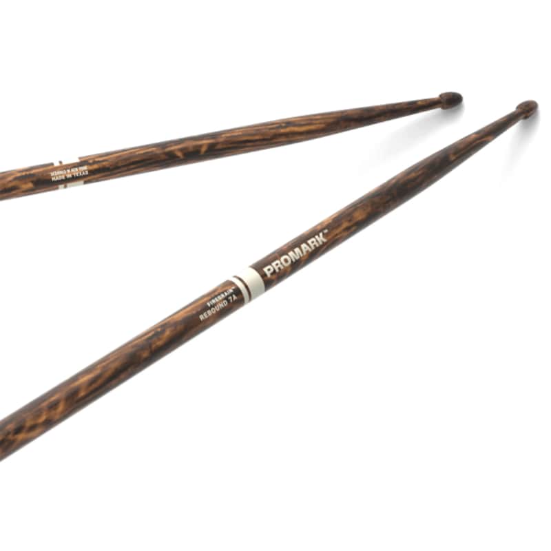 Promark Rebound 7A FireGrain Hickory Acorn Wood Tip Drumsticks image 1
