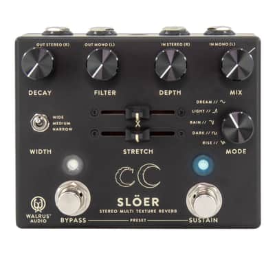 Walrus Audio SLOER Stereo Ambient Reverb Black Effects Pedal image 1