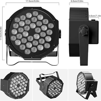 LED Par Lights DJ Stage Light Corded RGB 36 LED with Sound Activated Remote Control DJ Uplighting for Wedding Party Club Christmas Stage Lighting (2 Packs) image 4