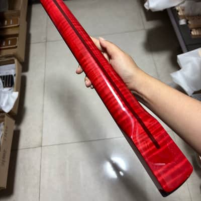 AAAA Flame Maple Rosewood electric guitar neck 22 fret Gloss Red Parts image 9