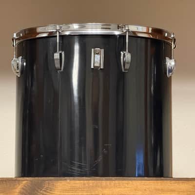 1970's Ludwig 16" Black Cortex 3-Ply Concert Tom 14x16 image 6