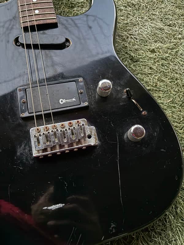 Charvette by Charvel Model 100 Black 1990s Reverse Headstock image 1