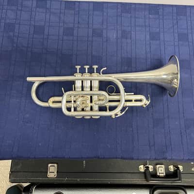Used Andreas Eastman Silver Bb Cornet with Gard Gig Bag Just Serviced image 2
