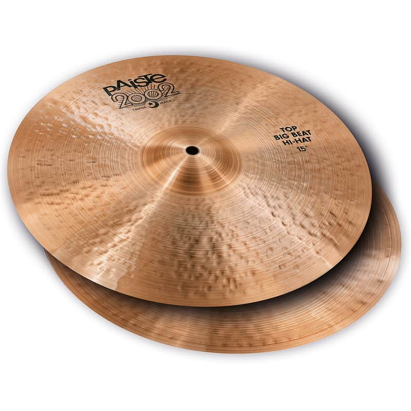 Paiste 15" 2002 Black Big Beat Hi-Hat Cymbals (Pair) image 1