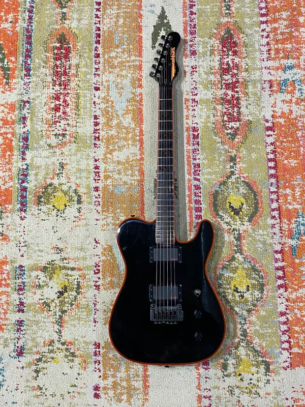 1980's Washburn Tour 24 Chicago - Black w/ Red Binding + OHSC | Reverb