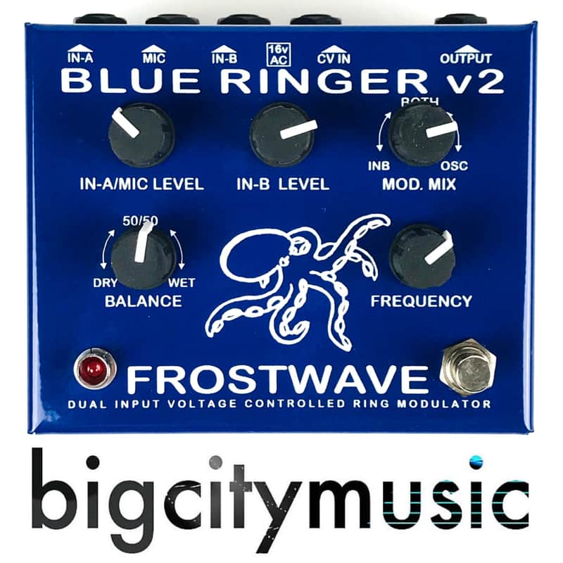 Frostwave Blue Ringer v2 ring modulator pedal, NOS image 1