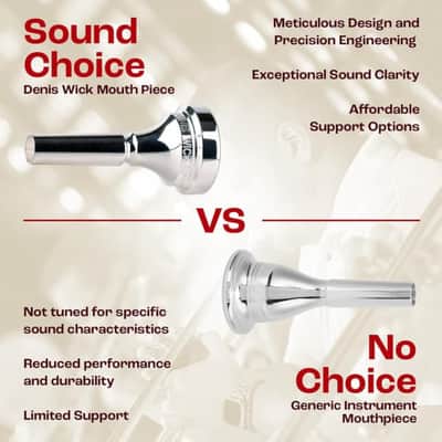 Denis Wick Classic Trombone Mouthpiece Silver Plated, 5880-12CS - V-Type Design for Balanced Tone & Smooth Response - Small Shank Fitting Trombone Accessory 24.7 x 6.5 x 6.1mm image 5