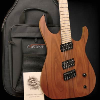 Skervesen Mirage 6FF Custom Multi-Scale - ATLAS pickups - Black Limba HH w/Bag image 1