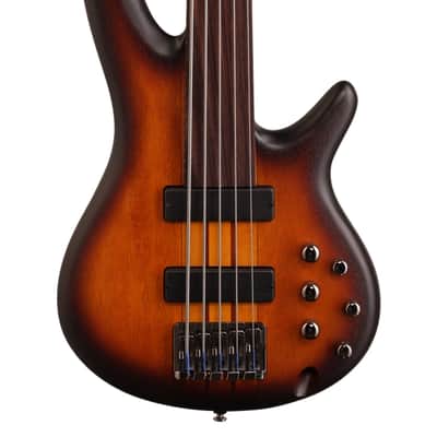 Ibanez SRF705 Portamento 5 String Fretless Bass Brown Burst image 3