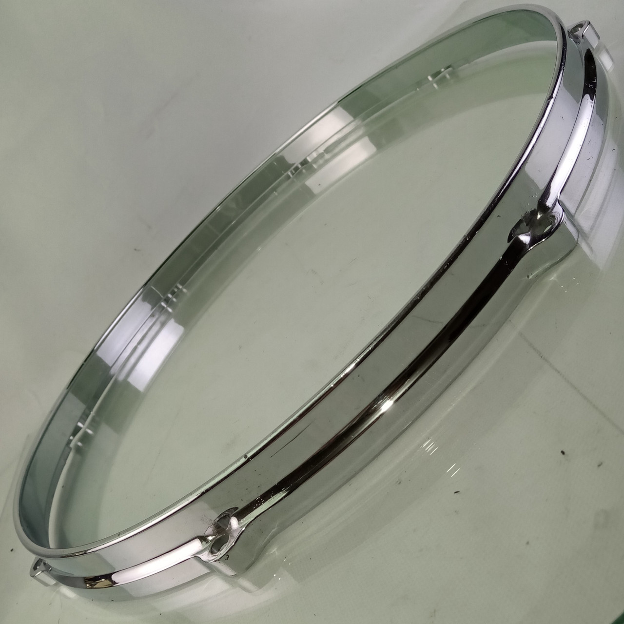 Gretsch 16"Die-Cast 8Lug Floor Tom Drum Rim Hoop Vintage 70s Chrome SSB StopSign — main photograph