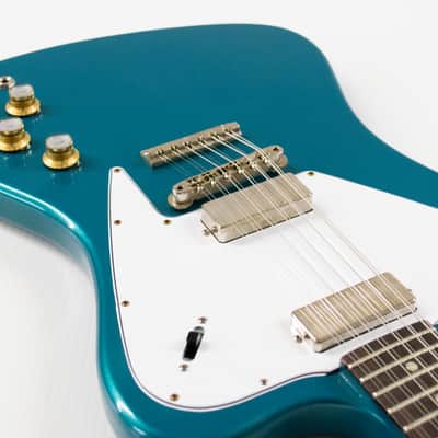 Gibson Custom 1965 Non-reverse Firebird V 12-string Electric Guitar - Aqua Mist image 5