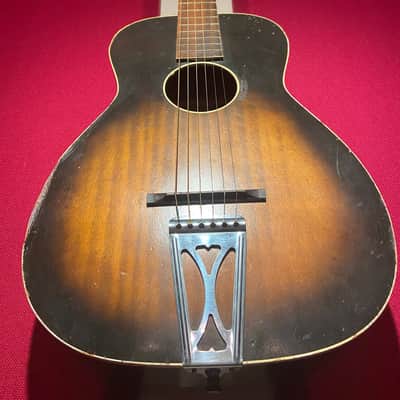 Harmony USA Stella H929 Parlor Guitar Late 1950s Sunburst image 2
