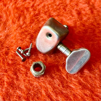 BASS SIDE Gretsch Van Ghent guitar tuner c 1960 - Nickel original vintage USA Chet Atkins Tennessean image 1
