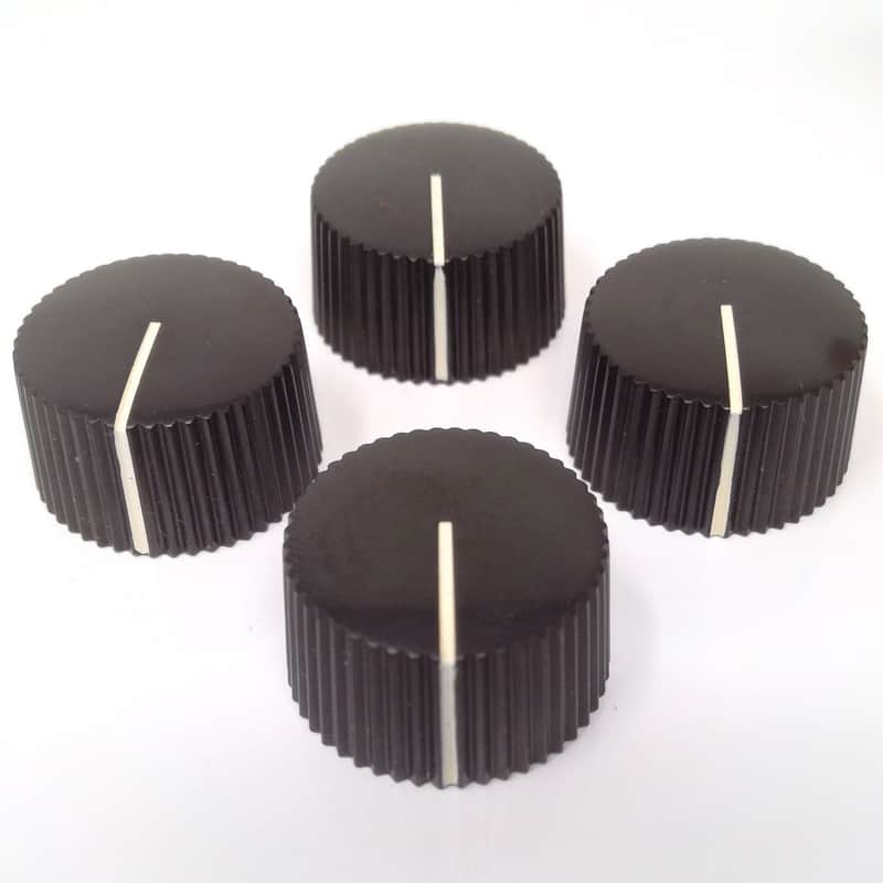 True Custom Shop® Vintage Style "Radio Amplifier Knobs for Fender Amps Black 4pk image 1