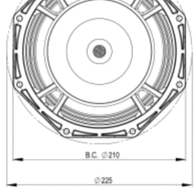 B&C 8FMB51 8" Mid-Bass Speaker Woofer 500W, 8-Ohms, 67 Hz to 4500 Hz, 96.5 dB, Waterproof Impregnated Cone image 7