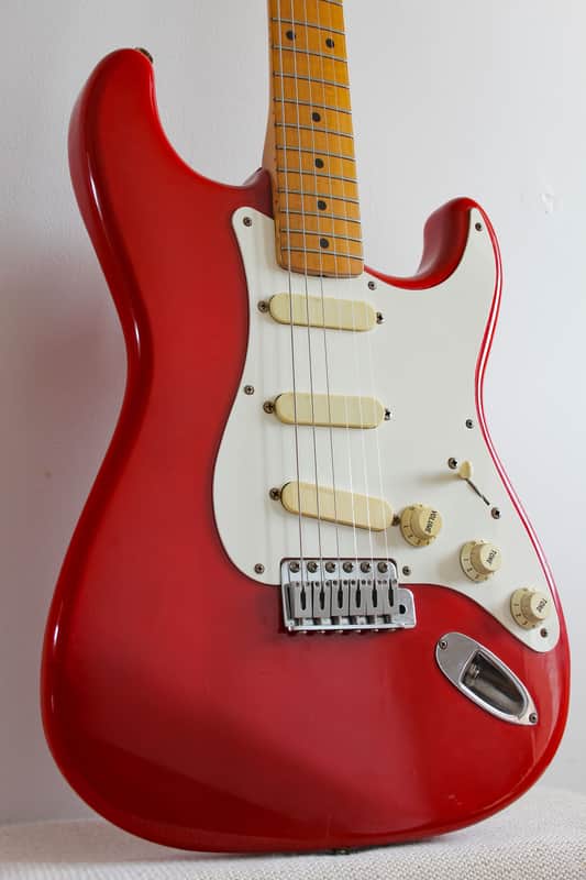 Used Fender Lace-Sensor Stratocaster Fiesta Red 1990 | Reverb