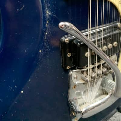Mosrite 12 string venture model the blue Phoenix 60s Blue image 9