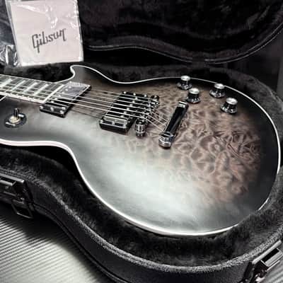2026 Gibson Mark Morton Les Paul Modern Quilt - Translucent Ebony Burst Satin - 8 Lbs 1.1 oz image 1