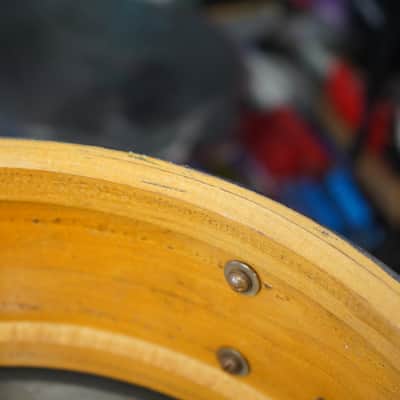 1938 Ludwig & Ludwig 'King Louie' 5x14" 3ply Snare Drum - Green & Gold Duco image 10