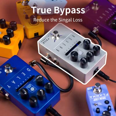 FLAMMA FS02 Reverb Pedal Stereo Guitar Effects with 7 Storable Preset Slots 7 Reverb Effects Room Hall Church Cave Plate Spring Mod True Bypass Trail On image 8