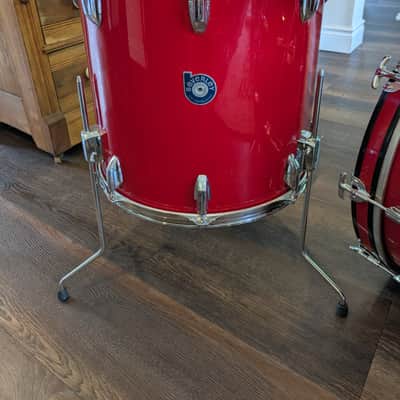 Beverley "Panorama" Drumkit 1960s-70s - Red Silk image 7