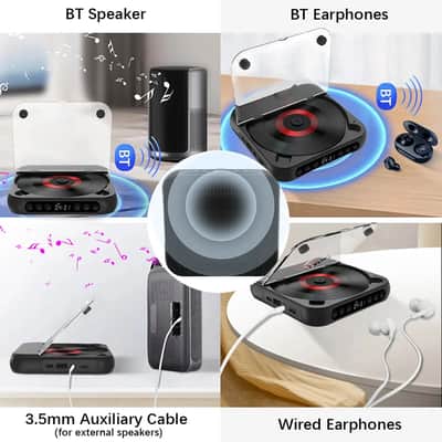 Portable CD Player with A–B Repeat & Bluetooth | Music Practice Player with Timer, USB & TF Card image 7