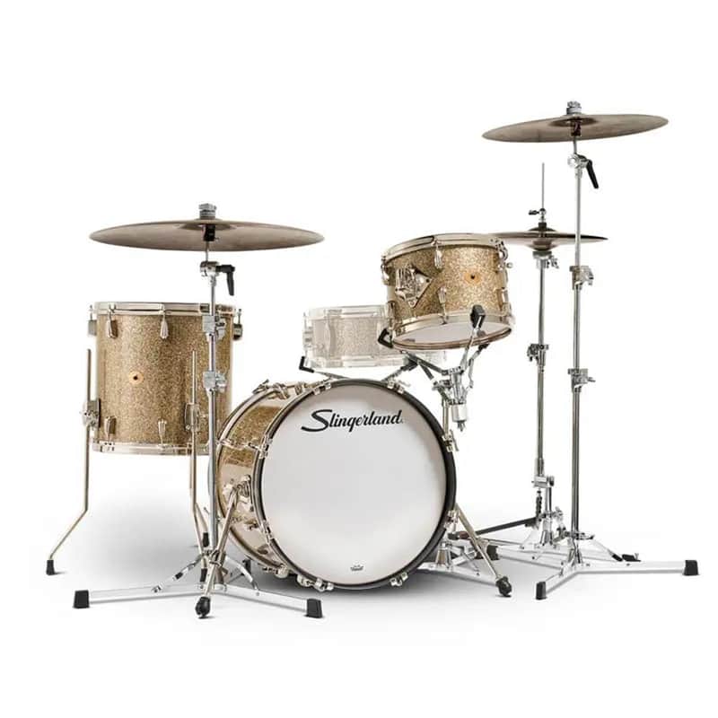 Slingerland Radio King 3pc Drum Set 18/12/14 Gold Glass image 1