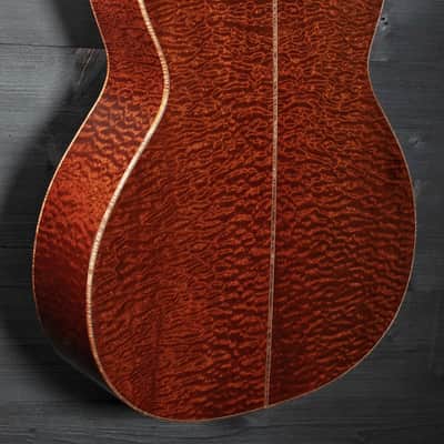 Santa Cruz  Custom OM Hand Made Guitar Quilted Sapele / Moon Spruce image 15