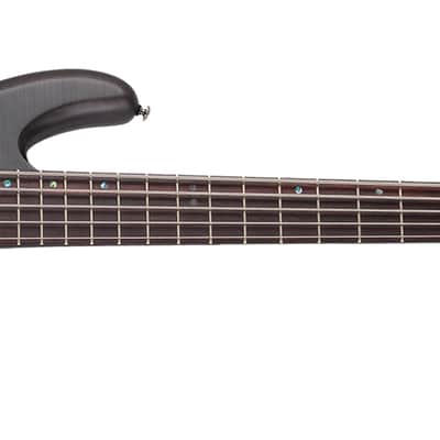 Schecter Stiletto Studio-5 bass in See-Thru Black Satin image 3