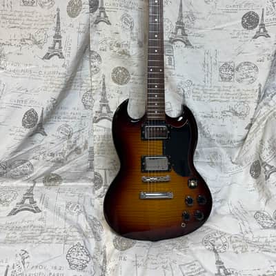 1990’s Samick SG-21 F Flame Maple Top Vintage Sunburst Finish RARE! image 1