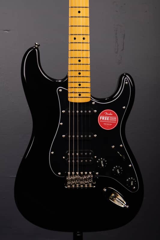 Squier Classic Vibe '70s Stratocaster HSS - Black with Maple Fingerboard With Gig Bag image 1