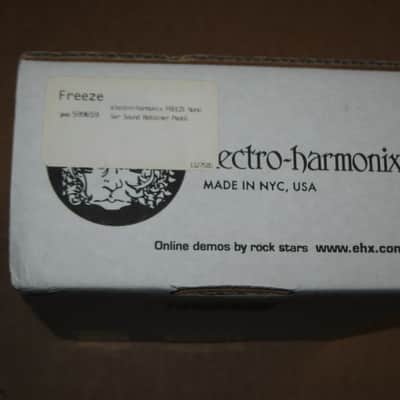 lightly handled Electro Harmonix EMPTY CARDBOARD BOX, print-out copy Owner's Manual, & bubble wrap ONLY for FREEZE Sound Retainer (NO pedal, NO power supply, NO warranty / registration paperwork) 2010s (specifically from 2014) image 17