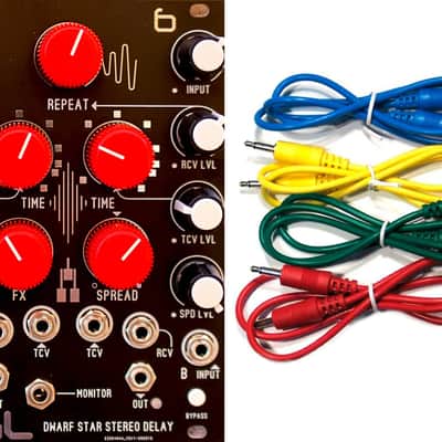 Blue Lantern Dwarf Star Stereo Delay Module Eurorack Module MK2 w/ 4 Cables image 1