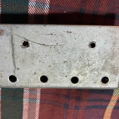 Vintage Japan Telecaster Bass Bridge, Missing 1 Saddle Screw ~ Ibanez, Teisco image 3