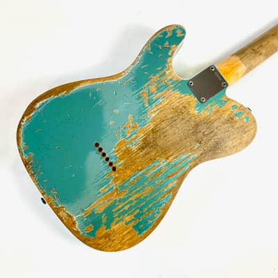 Fender Telecaster Custom 60 Heavy Relic Custom Shop 2013 Teal Green Metallic image 6