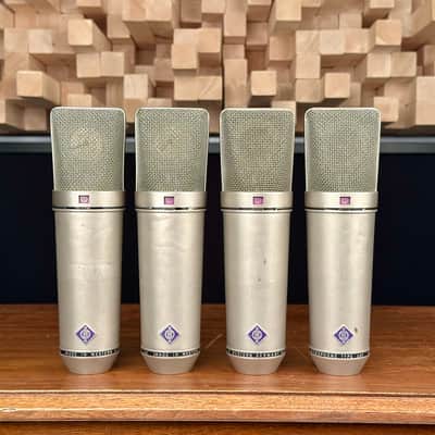 Vintage Neumann U87 Condenser Microphone Matched Quartet! Sequential SNs! 1971 U 87 With Swivel Mounts. Rare! image 4
