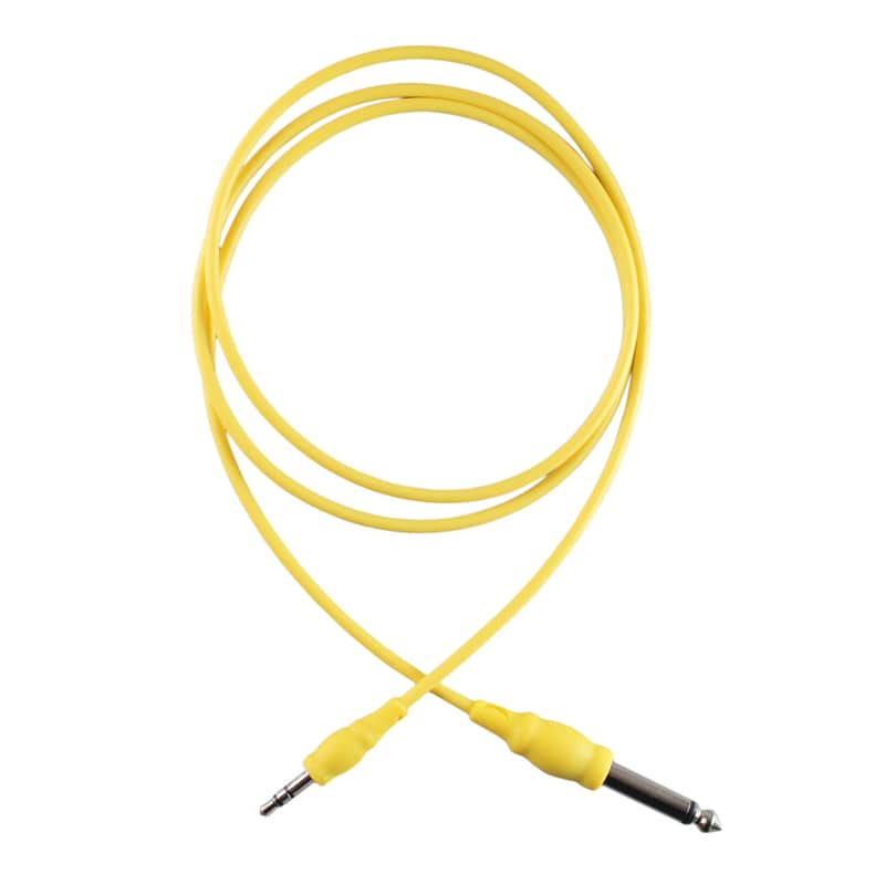 Banana TM Stereo 3.5mm to Mono 6.35mm Mixer Cable Yellow (100cm) image 1