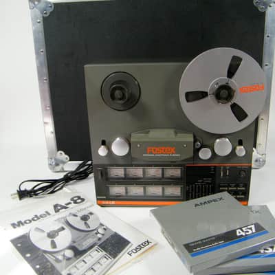 Fostex A8-LR 8 Track 1/4 Inch Tape Machine; 15 IPS w/ Snake, NOS 457 Reels & Anvil Case 1980's image 1