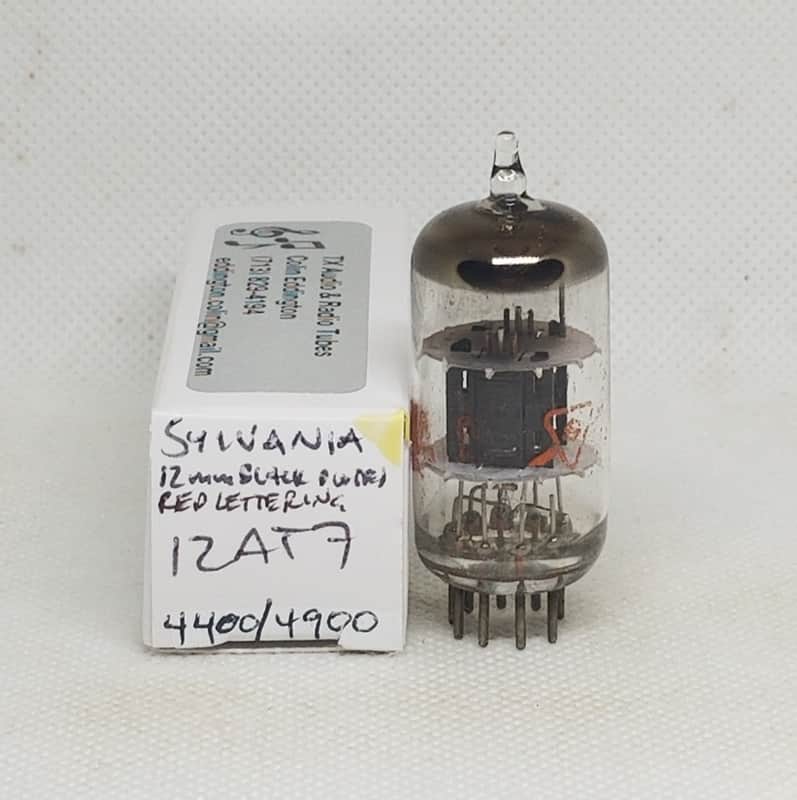 Sylvania 12AT7 Black AX-Style Plates Balanced Single NOS 12AT7 ECC81 image 1