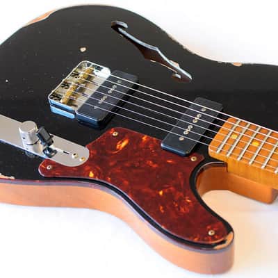 Fender Telecaster Thinline Relic P90 LTD Black image 10