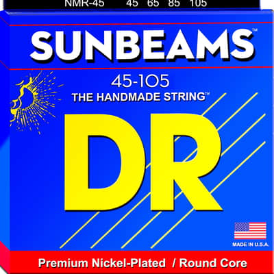 DR Sunbeams Premium Nickel-Plated/Round Core Bass Strings NMR-45 45 65 85 105 image 2
