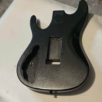 2020 Indonesian Kramer Nightswan Metallic Jet Black Guitar Body Floyd Ready 24.75" image 16