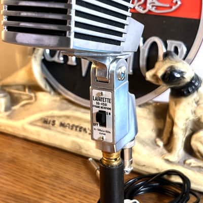 Rare 1960's Lafayette 99-4581 Dynamic Microphone, NOS, works, w/cable & stand image 8