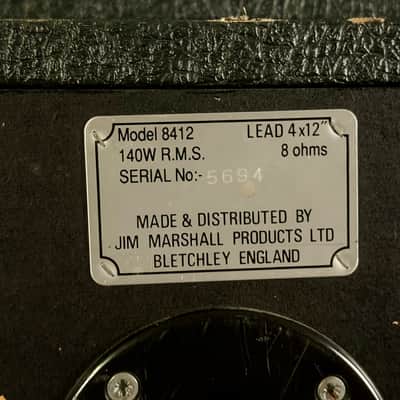 Marshall Valvestate 100V Model 8100 - 100-Watt Guitar Amp Head & Cab 1991 - Black Bild 8