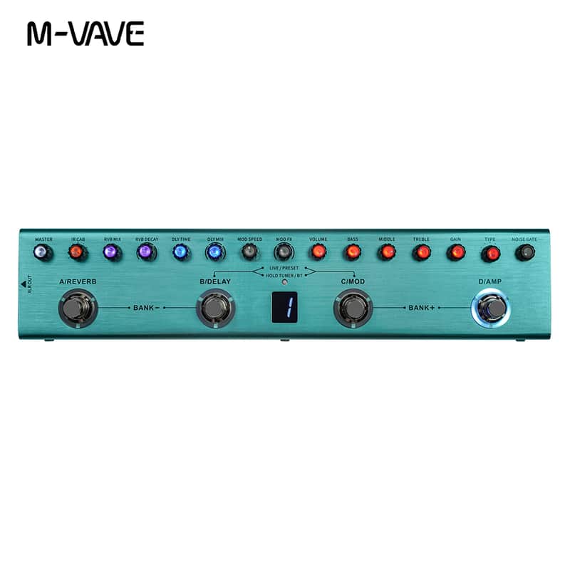 M-vave Tank-G Rechargeable Multi Effects Pedal 36 Presets,9 Preamp Slot,3-Band EQ,8 IR Cab Slot,3 Modulation/Delay/Reverb Effect,price include the import duty to US buyer image 1